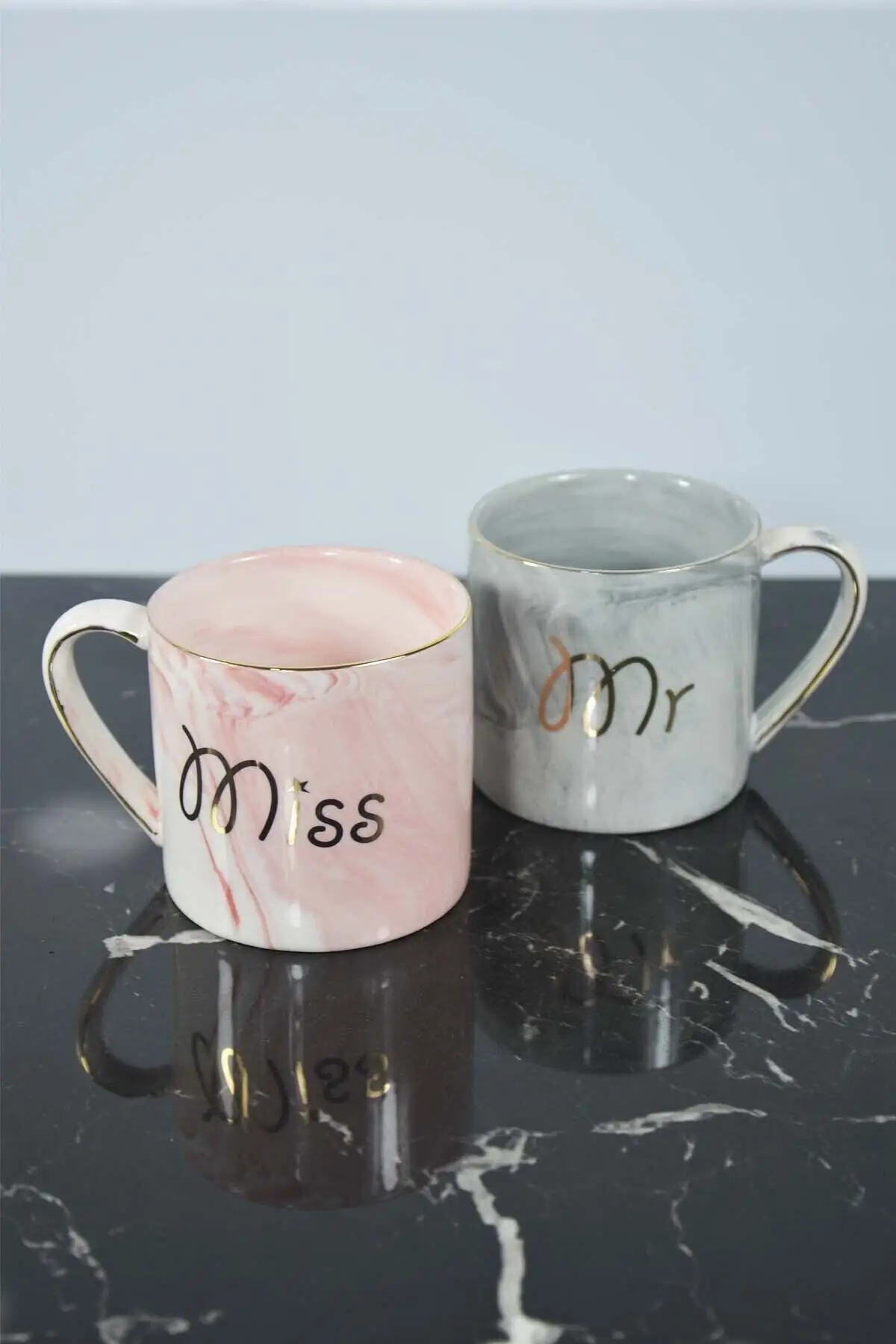 Binary Mr. / Miss Mug Set Design Cups Porcelain Mugs Products For Tea And Coffee Office And Home Decoration Warm Thermos