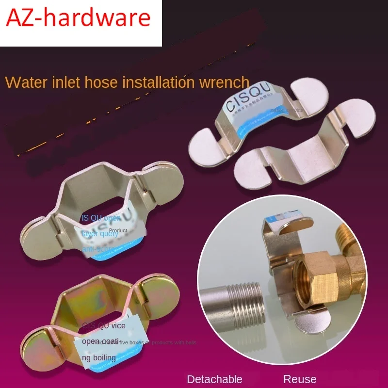 

Stainless steel bellows kitchen basin faucet feed hose upper pipe nut removable installation wrench
