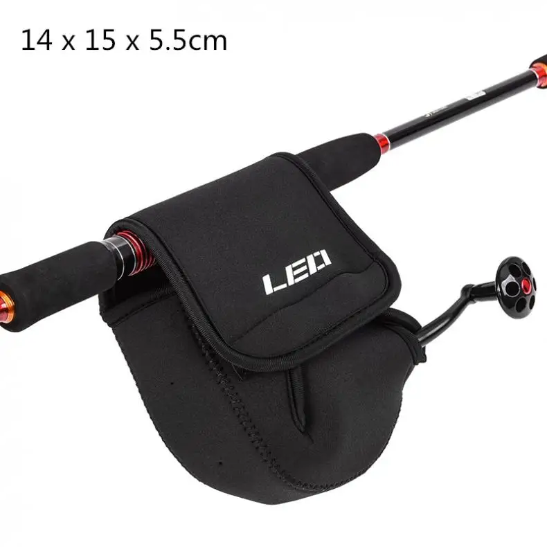 Fishing Bags 14 x 15 x 5.5cm Spinning Fishing Reel Bag Fishing Wheel Protective Soft Case Cover