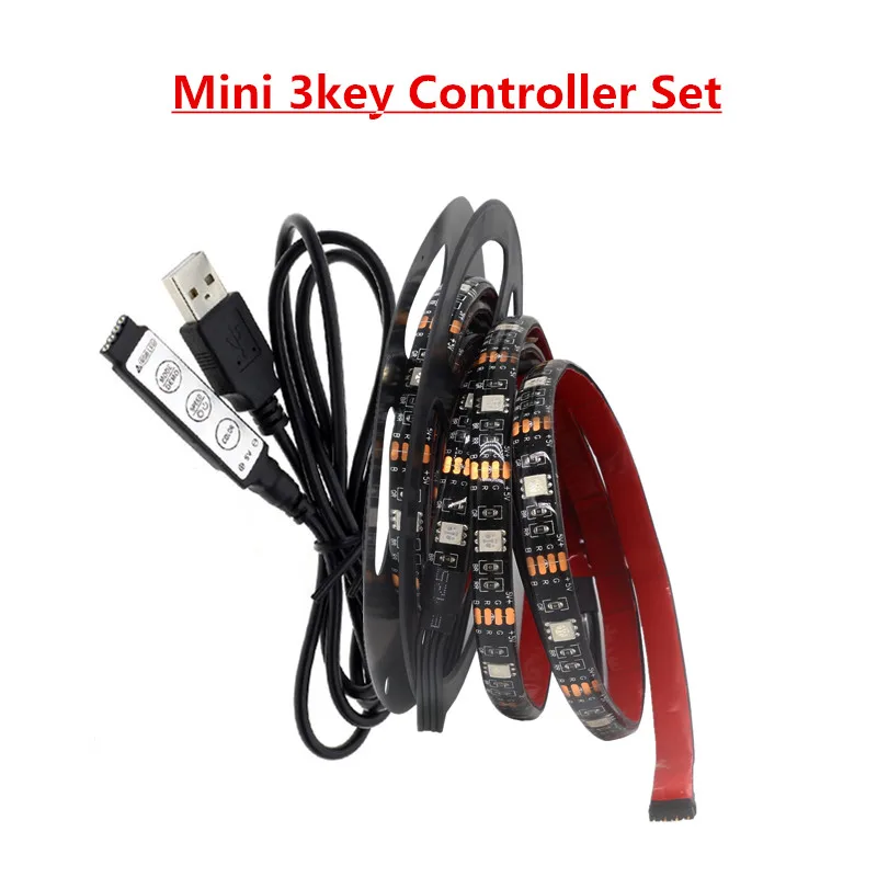 Bluetooth USB LED Strip Light 5050 SMD DC 5V USB RGB Lights Flexible LED Lamp Tape Ribbon RGB TV Desktop Diode Tape adapter