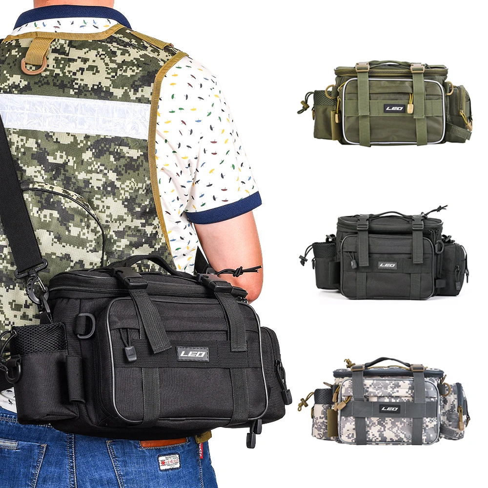 

LEO Multifunctional Fishing Tackle Bags Single Shoulder Crossbody Bag Waist Pack Fish Lures Gear Utility Storage Fishing Bag