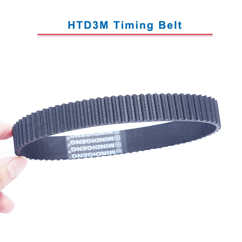 HTD3M Timing Belt with circular teeth 3M-375/378/381/384/387/390/393/396/399/402 teeth pitch 3mm belt width 10/15 mm