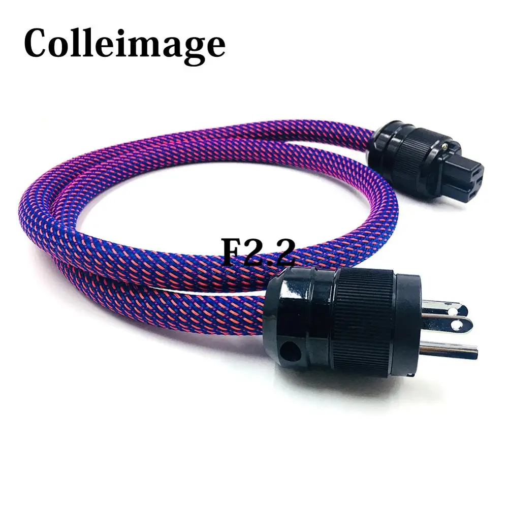 Colleimage Furukawa Silver Plated Schuko US Power Cord Cable HIFI speaker audio DVD CD amplifier AC Power cable