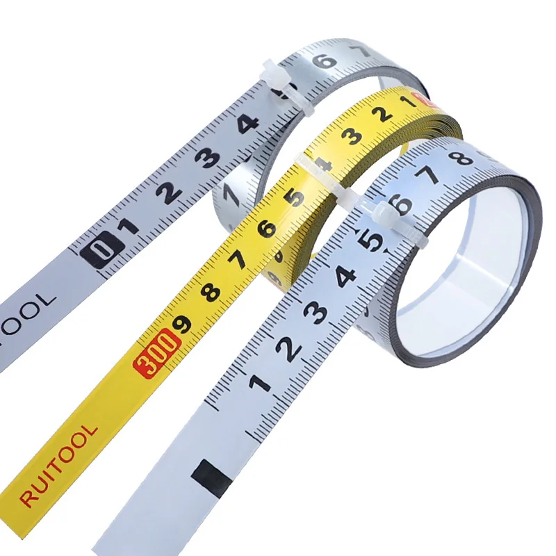 1-5M Miter Track Tape Measure 12.5/16/19mm Width Self-adhesive Metric Ruler for T-Track Router Table Saw Measuring Tools