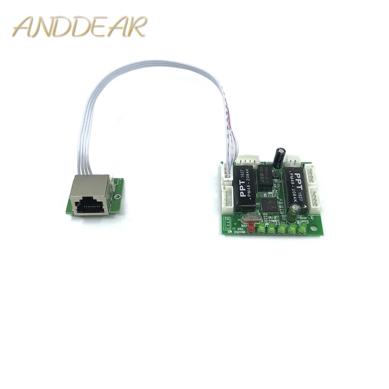 Mini disegno del modulo ethernet interruttore di circuito per modulo switch ethernet 10/100mbps 5/8 porta bordo PCBA OEM scheda madre