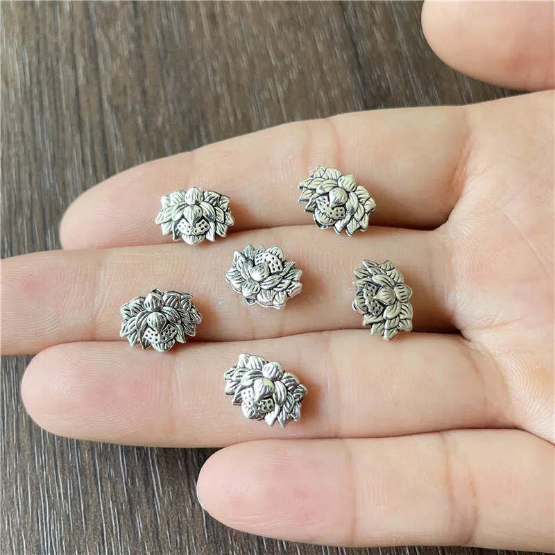 JunKang alloy rugby watermelon beads lotus spacer spacer DIY bracelet necklace crafts jewelry connector making accessories