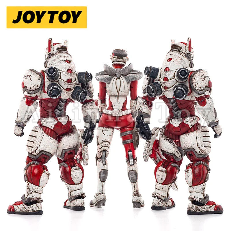 JOYTOY 1/18 3.75 Action Figure (3PCS/SET) Saluk-White Flame Legion Anime Collection Model Toy For Gift