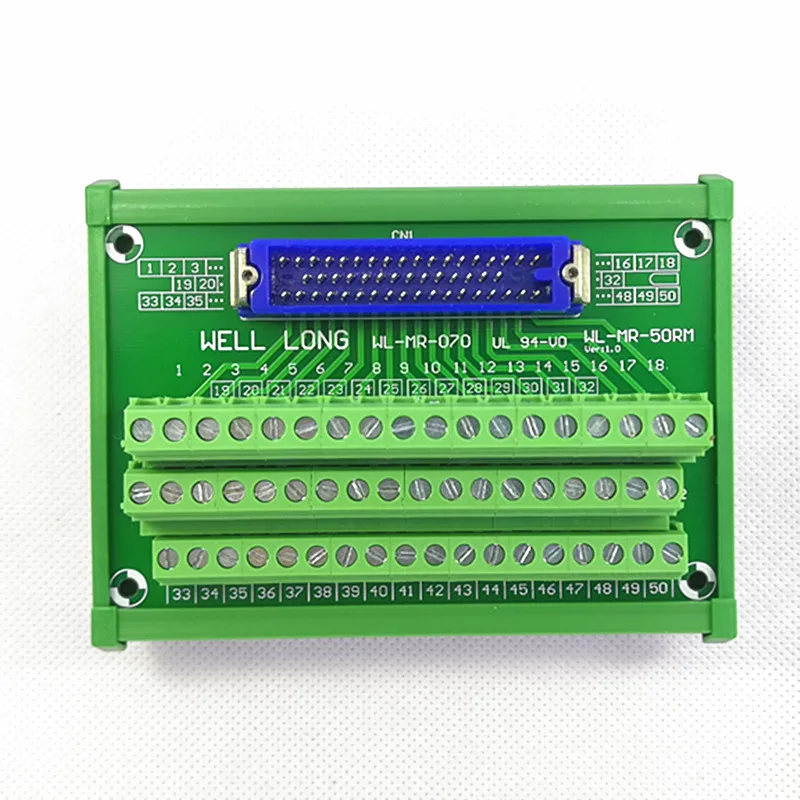 

MR-50M MR-50RMD2+ DIN Rail Mount Interface Module Male Header Breakout Board,I/O Terminal Block, Connector.