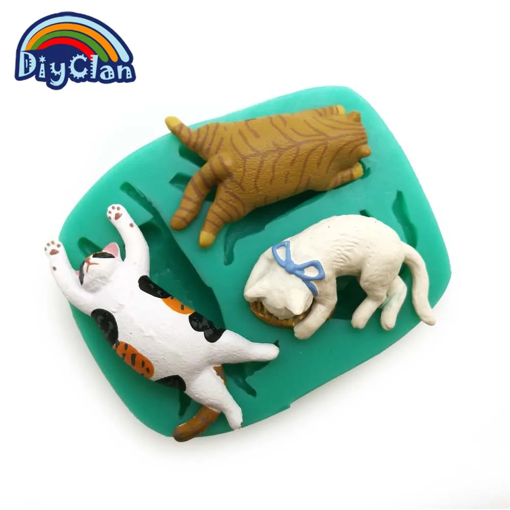 Forma Silikonowa 3 Koty do Dekoracji Ciast, Forma do Fondantu, Forma do Babeczek, Forma do Czekolady, Gipsu, Ręcznie Robiona Forma do Żywicy Epoksydowej, Narzędzia do Żywicy