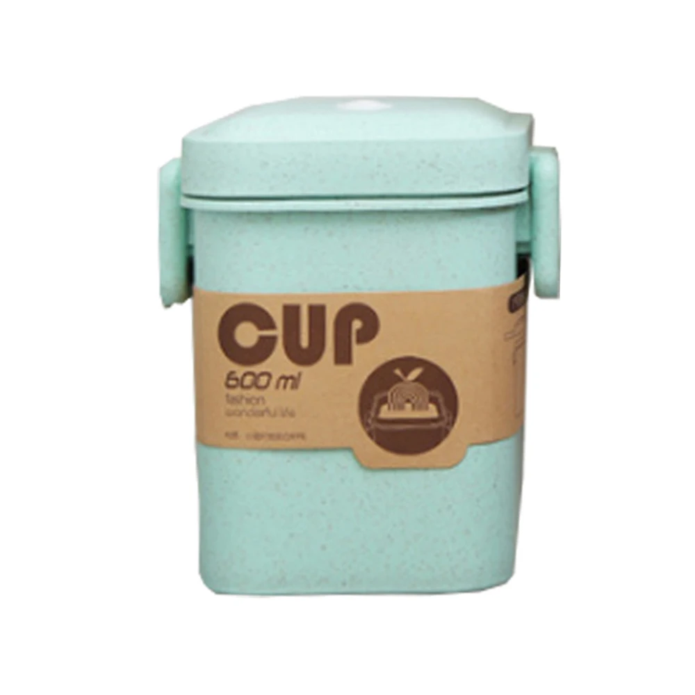 Creative Wheat Straw Soup Anti-Scalding Microwave Soup Cans Multi-Function Home Kitchen Outdoor Picnic Portable Food Sealed Cans