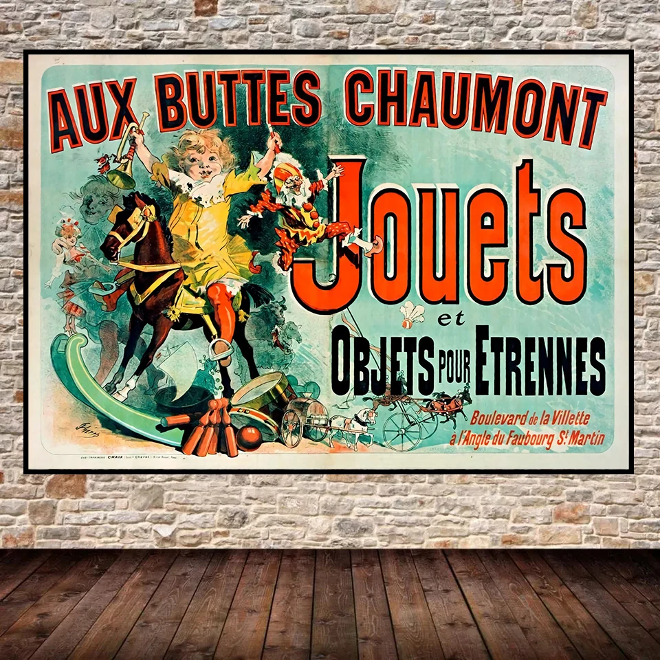 

JOUETS -Aux Buttes Chaumont TV Show‘AS SEEN ON FRIENDS’Vintage Art Wall Decor Advertising Print Poster Home Decor Gift