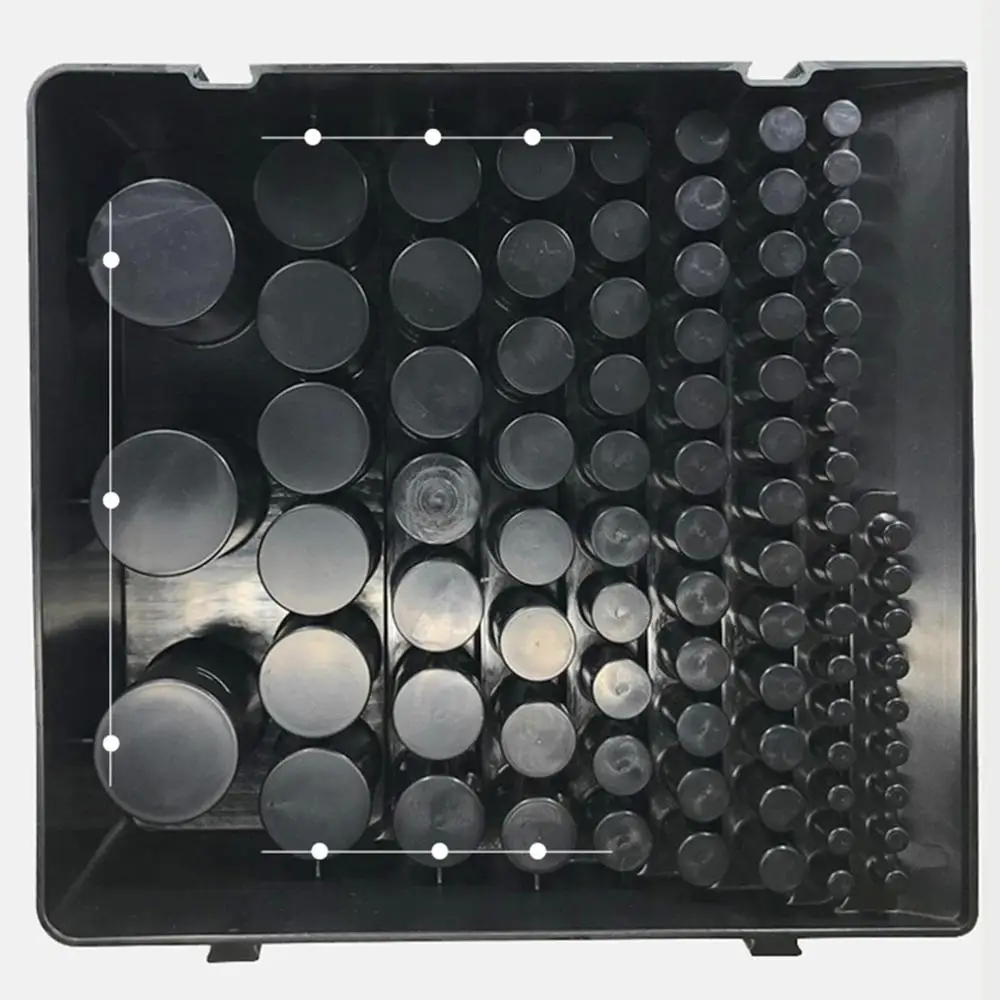 Black Drill Bit Storage Box Milling Cutter Drill Finishing Holder Organizer for Case Box for Home DIY Woodworking Use Supplies