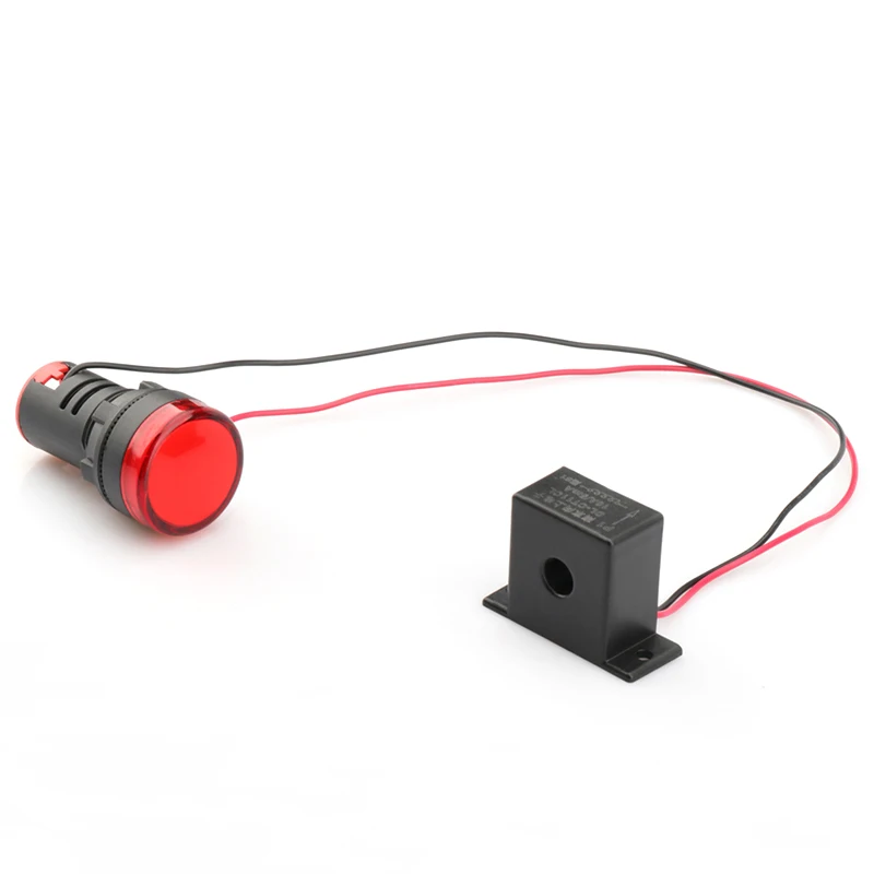 22mm Tapping LED Current Indicator Power Indicator AC Current transformer Indicator Signal Lamp Warning Light Mutual-Inductor