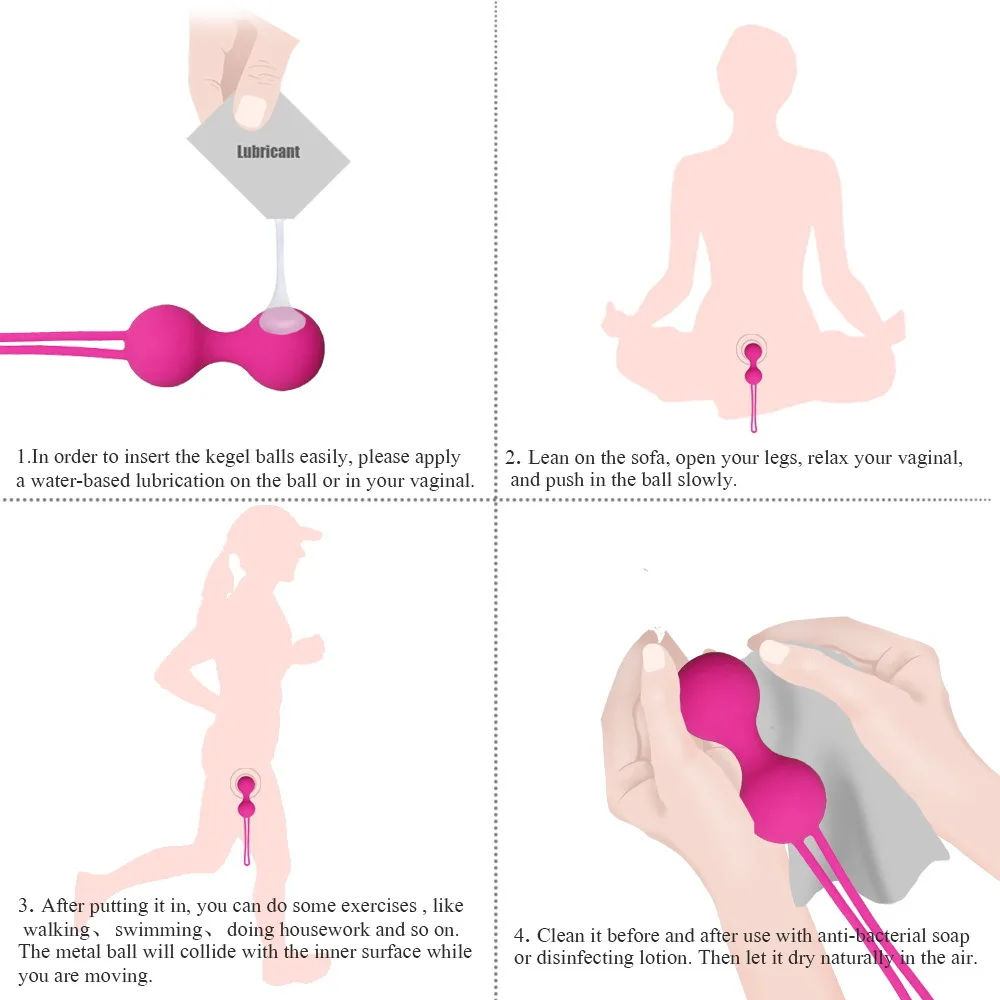 Safe Silicone Vagina Balls Vibrators for Women Sexy Toys Kegel Balls Ben Wa Balls Vagina Tighten Exercise Sex Toys for Womams