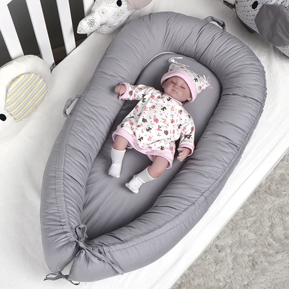 80x50cm Portable Baby Bed Tissu Coton Baby Nest Reducteur De Lit Bebe Crib Baby Bed Cuna De Viaje