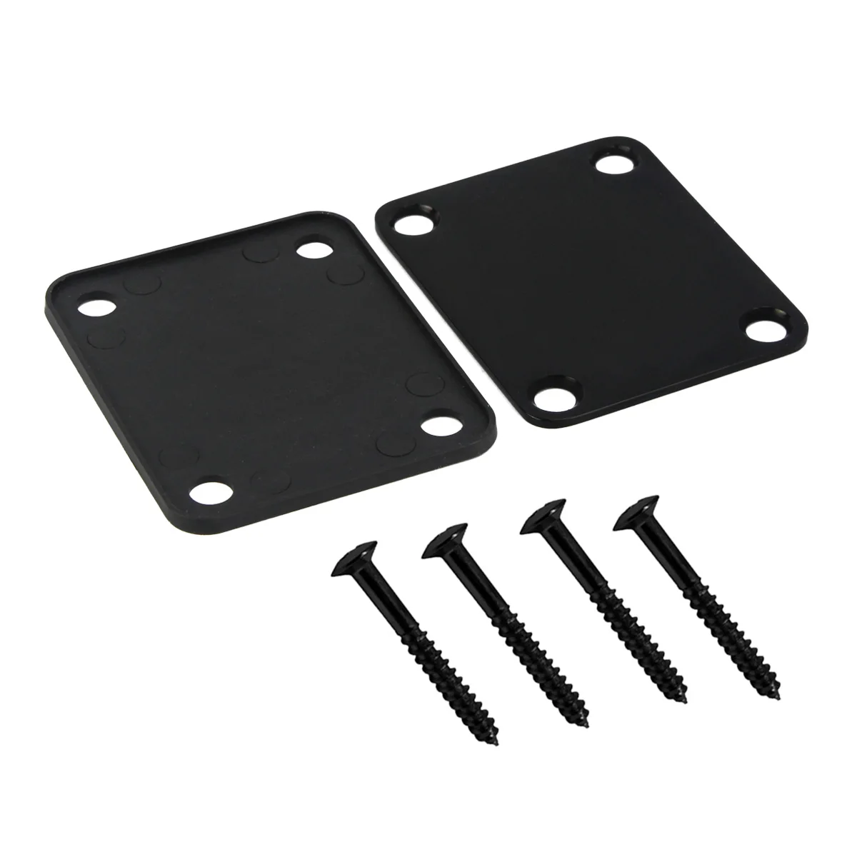 FLEOR 1PCS TL Guitar Neck Plate Neck Joint Board with Screws Electric Guitar Parts, Chrome/Black