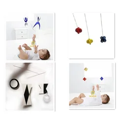 Montessori Mobiles Munari/ Dancer/ Octahedron/ Wood Spheres Baby Toy 0~12 Month Sensory Materials Early Childhhod Education Game