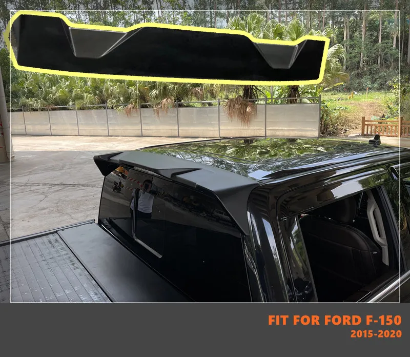 Good Quality ABS Material Rear Window Black WING Tail Refit Roof Spoiler Fit For Ford F-150 F150 2015-2020