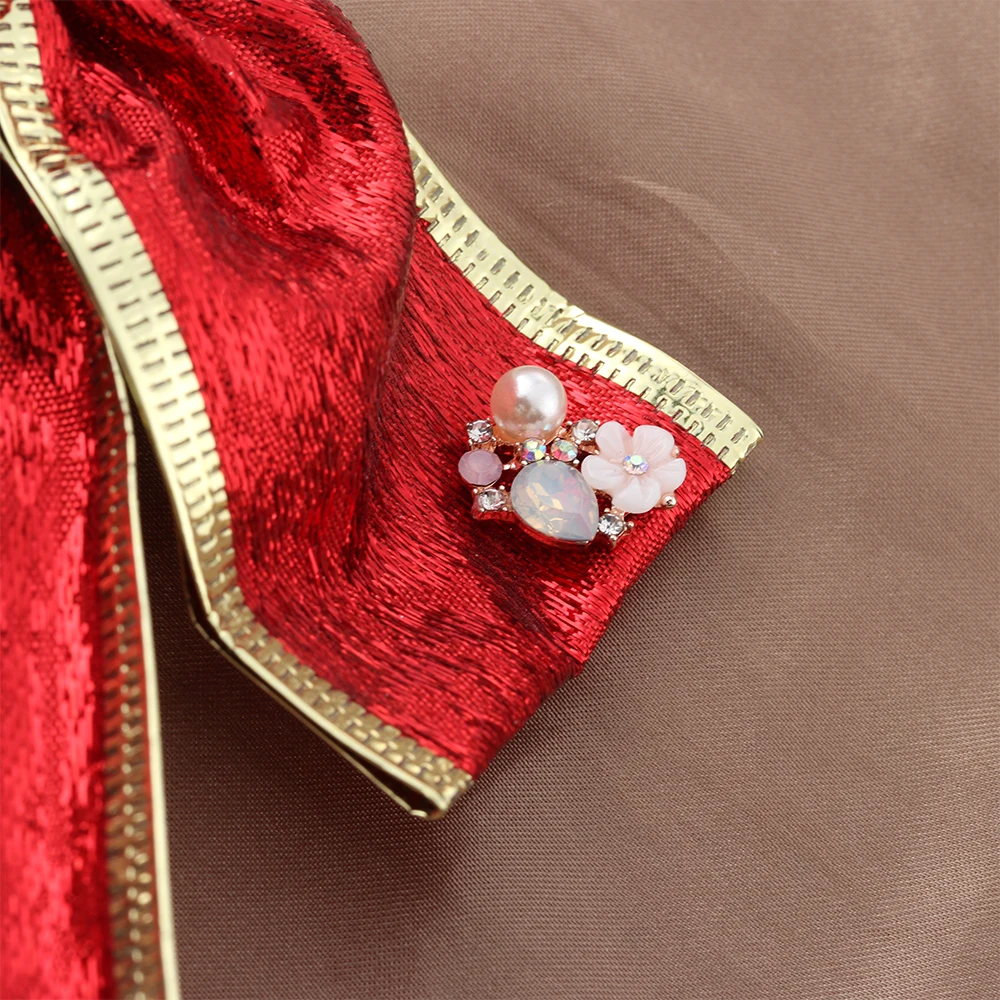10PCS Flower Rhinestone Button For Making Pearl Hairpin Garment Accessories Flatback Plating Garment Buckle Clothing Decoration