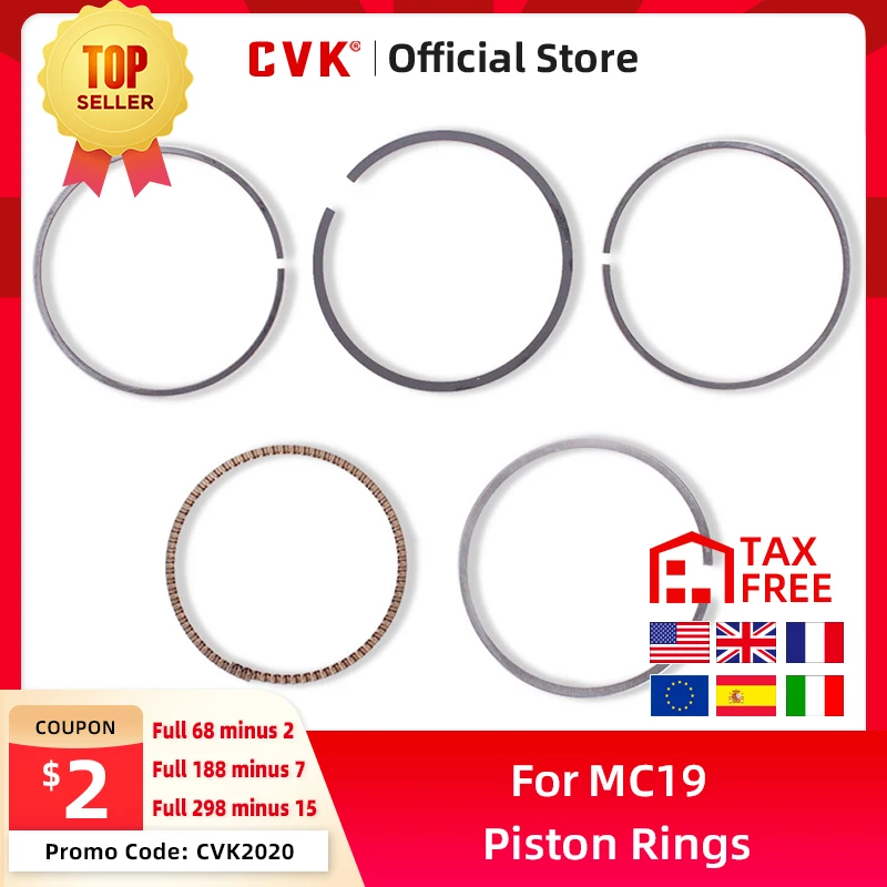 CVK Motorcycle Engine Cylinder Bore Part Piston Rings For HONDA CBR250 MC17 MC19 MC22 Hornet 250 JADE 250 1987-1998 CBR250RR