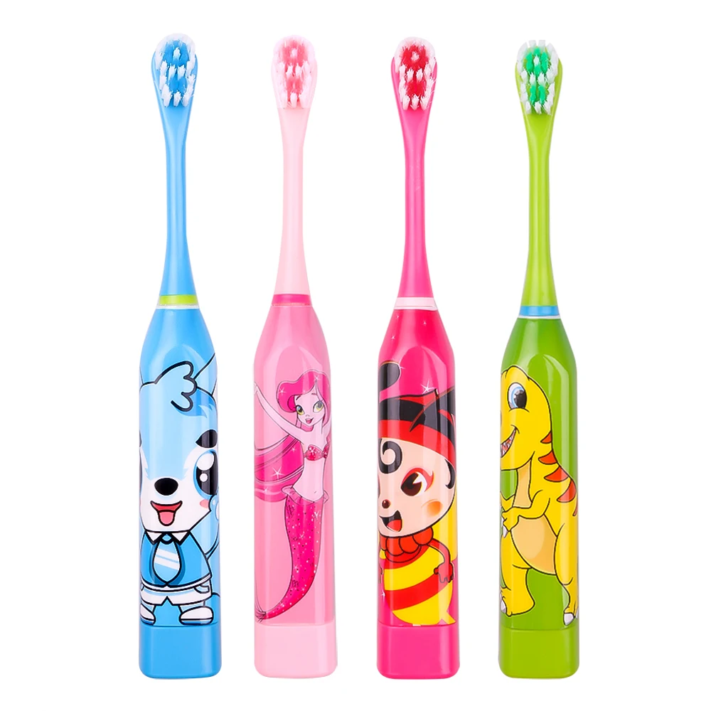 Children Electric Toothbrush Cartoon Sonic Toothbrushes Oral Hygiene Teeth Care Tooth Whitening Brush Kids Battery Power Brush