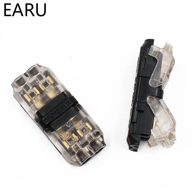 5 Pcs 2pin Spring Connector Wire With No Welding No Screws Quick Connector Cable Clamp Terminal Block 2 Way Easy For Led Strip