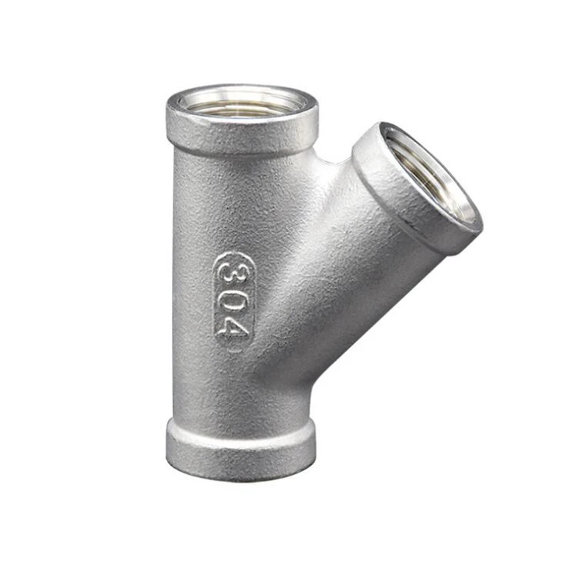 

1/4'' - 2'' BSP Female Thread 304 Stainless Steel Equal 45 Degree Y Type DN8 - DN50 Water Pipe Fitting SS304 Joint Connector