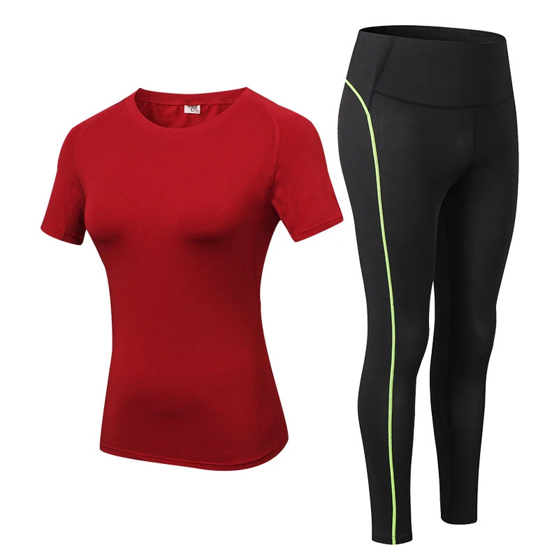 2023 sport Running Gym Top + Leggings Set donna Fitness Suit palestra Trainning Set abbigliamento allenamento Fitness donna Yoga Set XXL