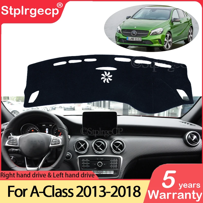 for Mercedes Benz A-Class W176 Anti-Slip Mat Dashboard Cover Pad Sunshade Dashmat Carpet Accessories A-Klasse A160 A180  2013-18