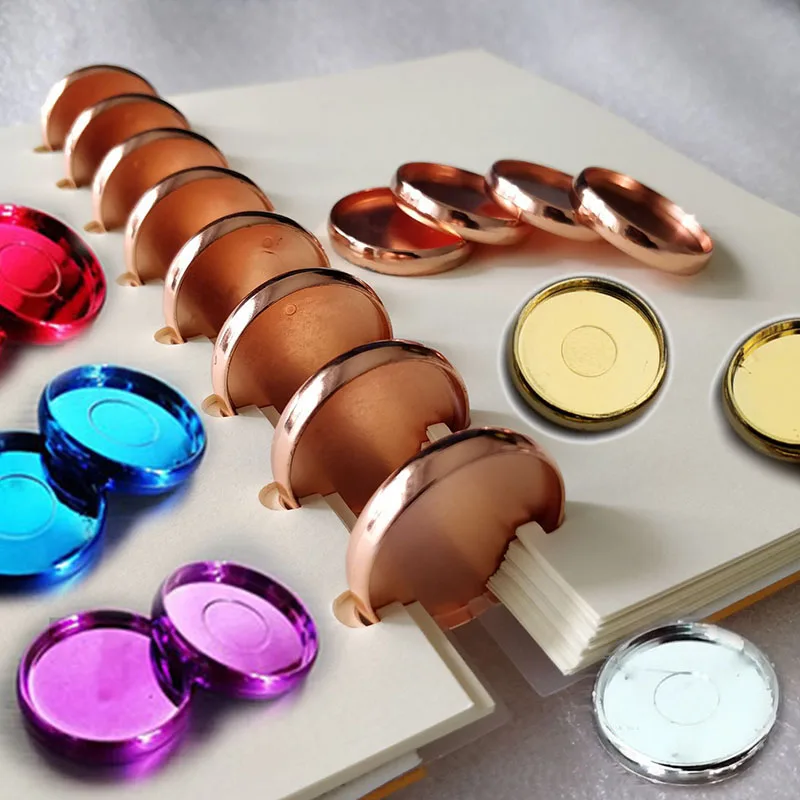 6Pcs Plastic Disc Notebook Mushroom Hole Button Accessories Hand Book Binding Ring Loose Leaf Buckle