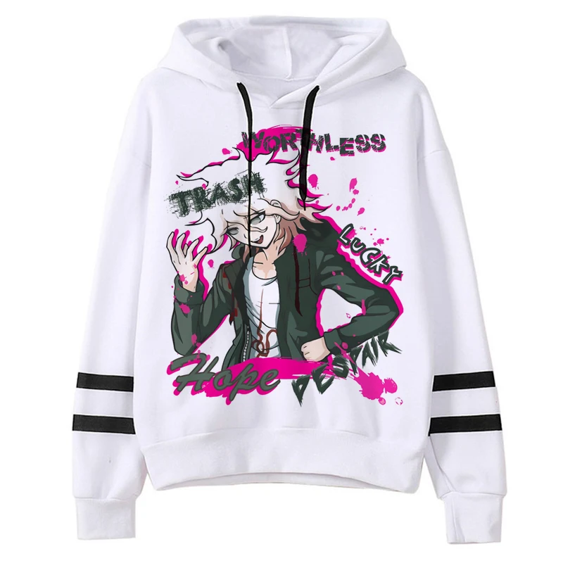 Kawaii Ouma Kokichi Japanese Anime Danganronpa Hoodies Men Harajuku Streetwear Unisex Cartoon Nagito Komaeda Sweatshirts Male