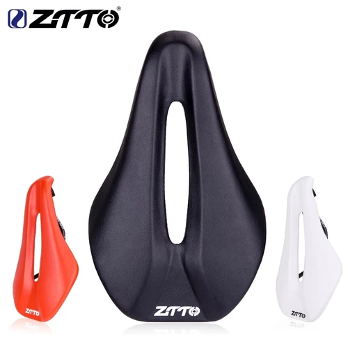 Imagen 1 del producto ZTTO-sillín ergonómico para bicicleta de montaña y carretera, diseño de nariz corta, ancho y cómodo, ultraligero, TT, hueco, 146mm