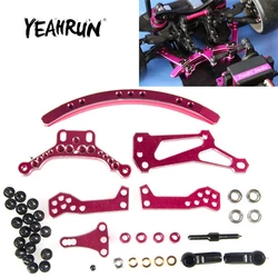 YEAHRUN Pink Aluminum Curve Slide Track Steering Set for Sakura D4 RWD 1/10 RC Cars Upgrade Parts