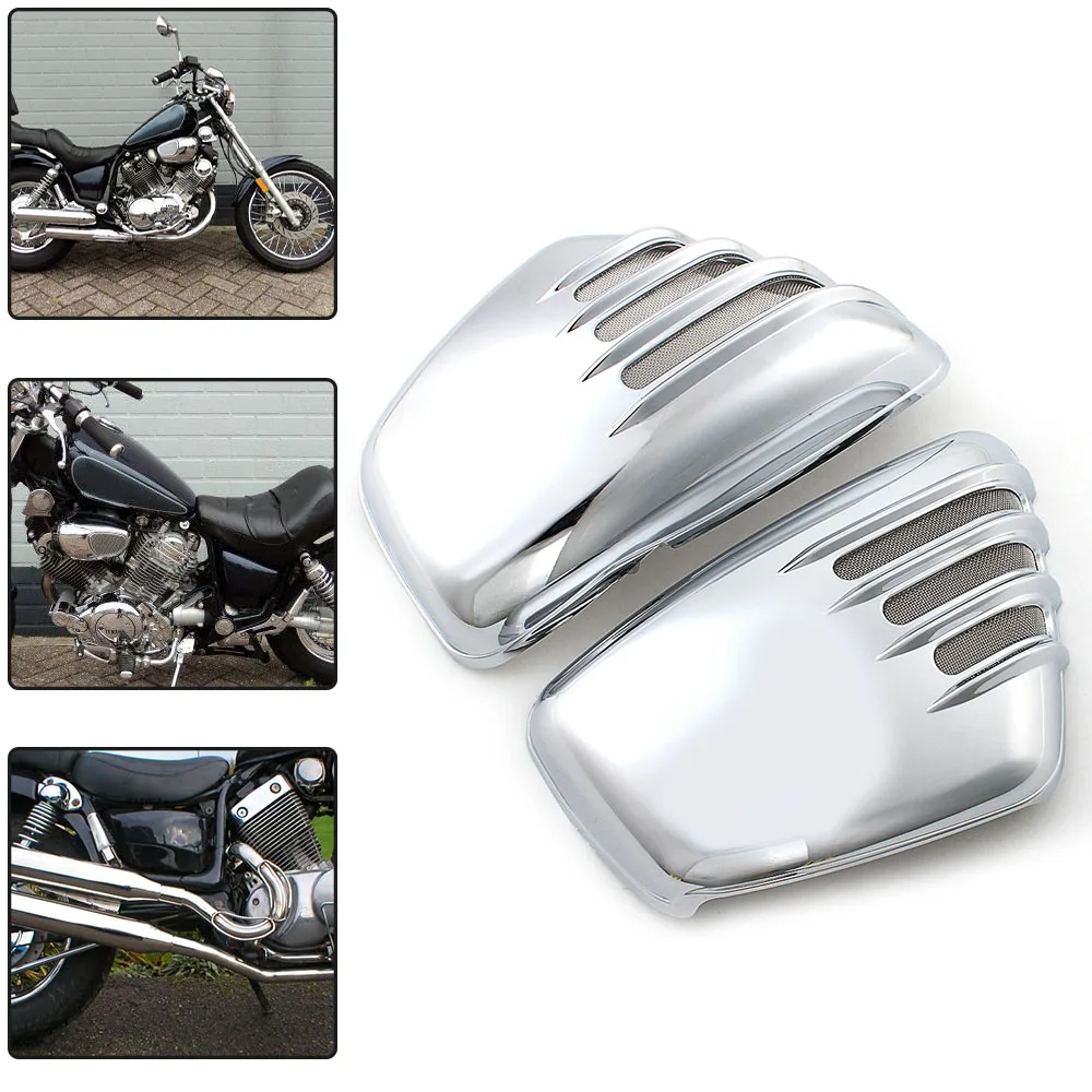 

Motorcycle Black Battery Side Fairing Cover ABS Plastic Guard Protector Covers For Yamaha XV700 750 1000 1100 Virago 1984-2021