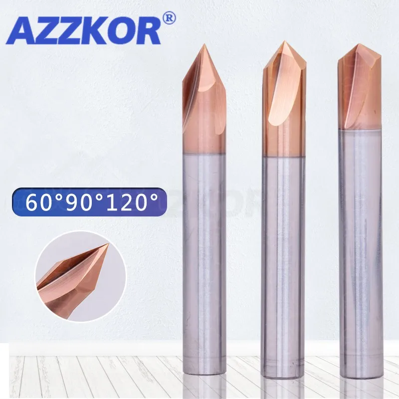 Chamfering Cutter Milling Cutter Alloy Coating Tungsten Steel Tool Cnc Maching HRC65 3Flute SHAZAM For Steel Chamfered Cutter