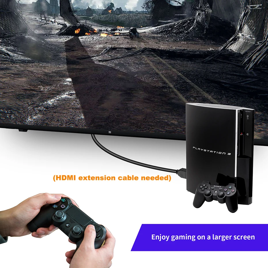 Câble HDMI 1.4 Ultra court, coudé à 90 degrés, compatible 4K, pour PS5, apple TV, PS4 pro, XBox, HDTV, HDR ARC, CEC