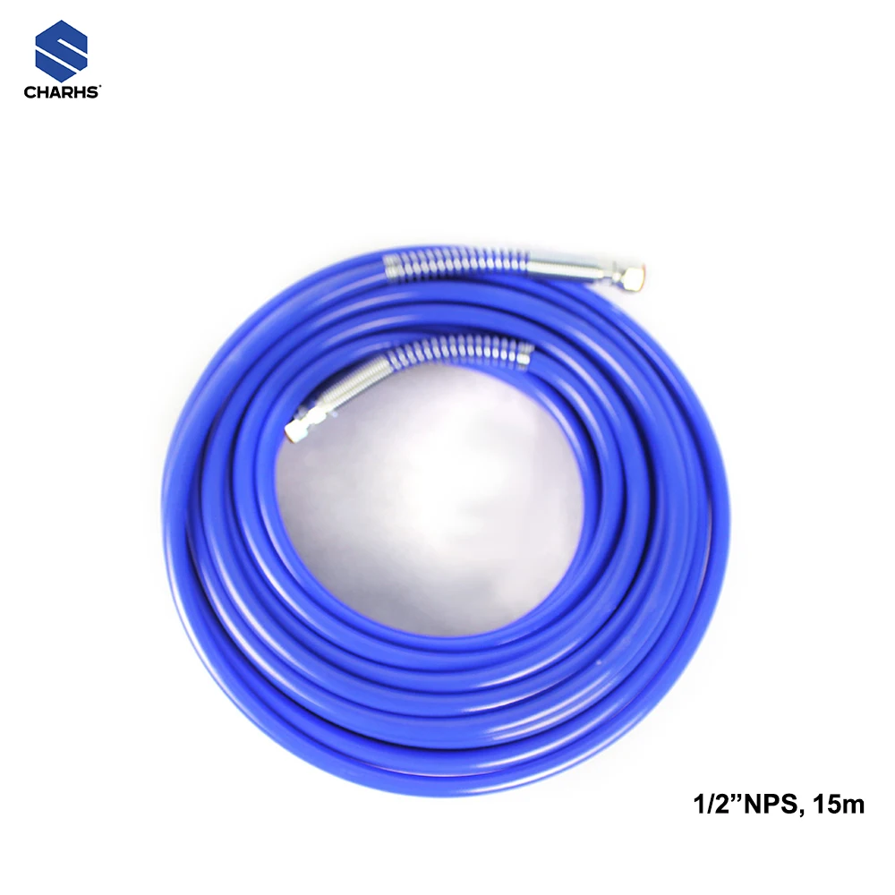 CHARHS 15m ,1/2NPS "tubo di alimentazione per tubo flessibile ad alta pressione, tubo per vernice spray, adatto per vernice, lattice, stucco per macchina a spruzzo airless