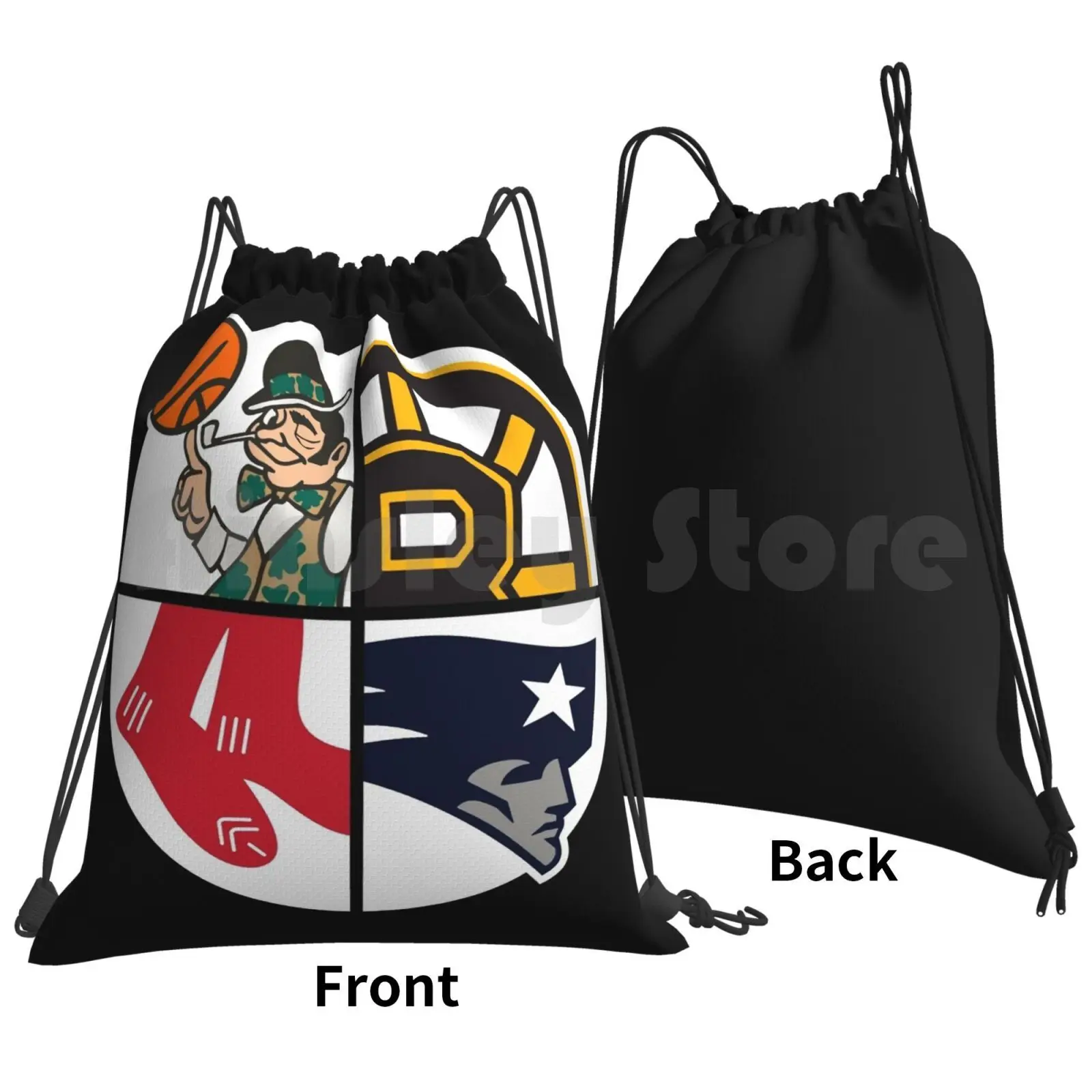 Boston Sports Backpack Drawstring Bag Riding Climbing Gym Bag Boston New England Mass Ma Ne Massacuetts Sports Teams