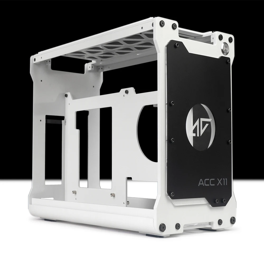 ACC X11 ITX A4 MINI  Computer Case For Gamer,Support Custom Liquid Cooling ,Small Cabinet ,Support Screen,Black,323*157*262MM