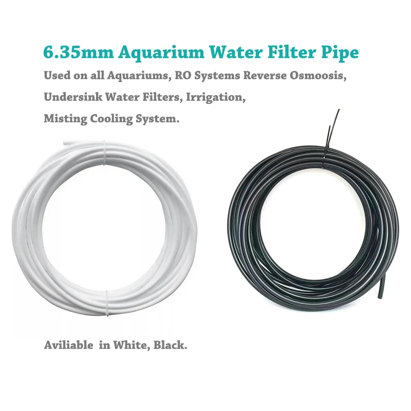 1/4'' RO Water Pipe Tubing Reverse Osmosis Aquarium Water Filter PE Tube Irrigation Misting Cooling System Pipe  5M or 10M