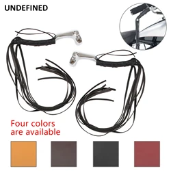 Motorcycle Brake Lever Vintage Leather Cover Clutch Grip Fringe Tassels Retro For Harley Indian Chief Cafe Racer Dyna Fat Bob