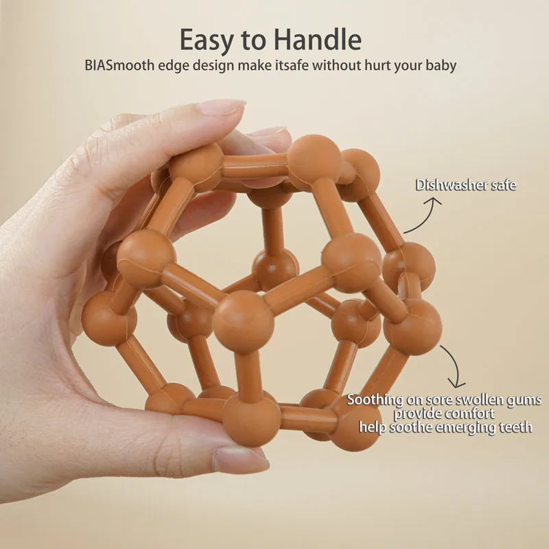 Baby Spielzeug Ausbildung Grip Lebensmittel Grade Sicherheit Silikon Material BPA FREI Baby Beißring kinder Pädagogisches Spielzeug Gen Ball Labyrinth