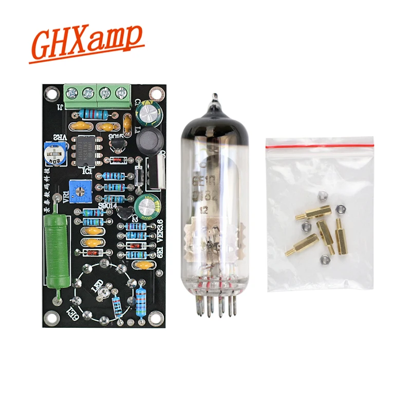 GHXAMP Low Voltage 6E1 Tube Amplifier Board DC12V Replacement EM81 fluorescence tuning indicator amplifier 6E1n Drive