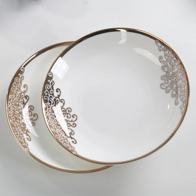 

6-inch household small ceramic deep plate Phnom Penh European bone China tableware dishes plates set dinner plates