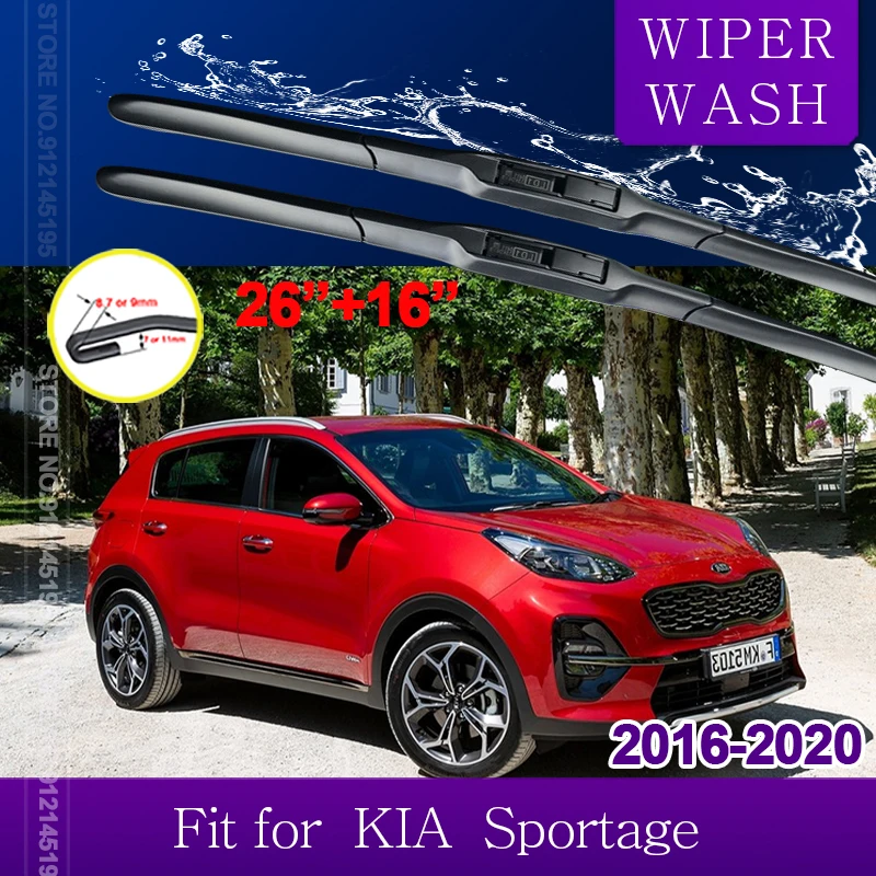 Car Wiper for Kia Sportage 2016 2017 2018 2019 2020 QL Front Windscreen Windshield Wipers Blade Car Accessories Stickers 26