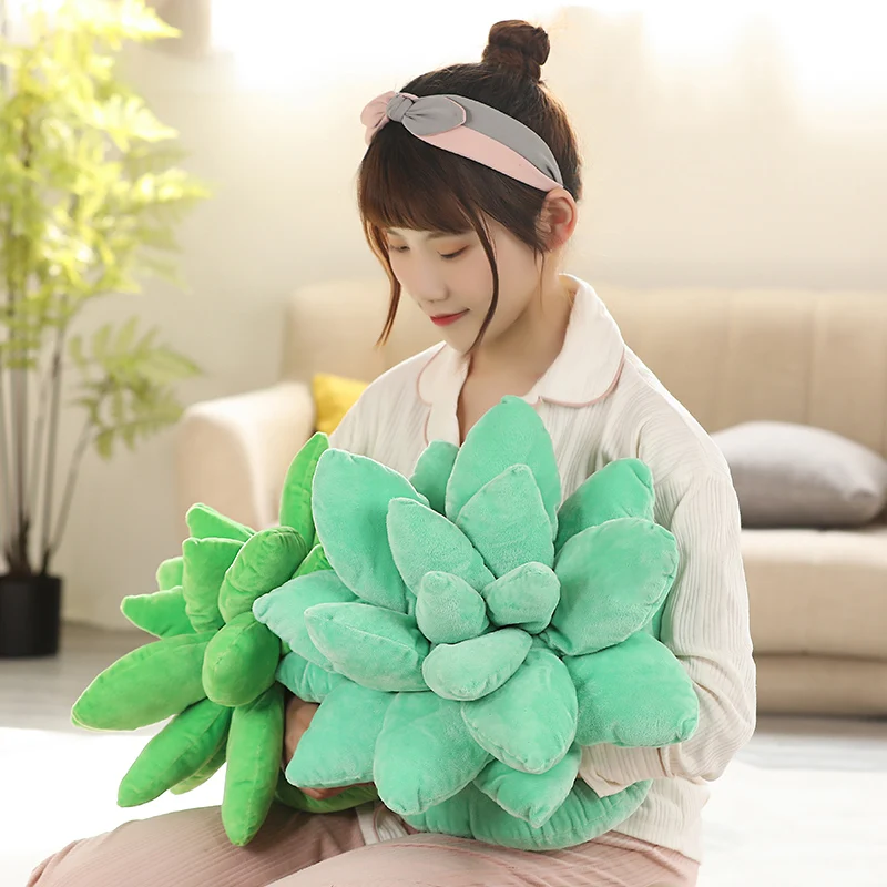 

25/45cm Room Decor Stuffed Creative Potted Flowers Pillow Simulation Succulent Plants Plush Toys Soft Doll for Birthday Gift