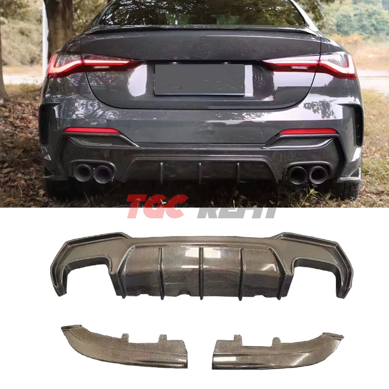 

High Quality Carbon Fiber Car Rear Bumper Lip Auto Diffuser Lip Spoiler For Bmw G22 G23 M440i 4 Series 2020 2021 Car Products