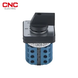 CNC 1PCS Selector rotary switch 5-20A 220V universal Changeover Switch 3 position 3 knots electric motor reversing switch