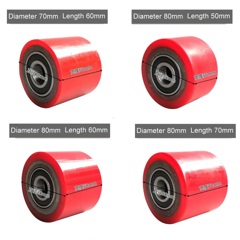 nylon Forklift wheel roller, Truck lifting assembly bearing, diameter 74mm/ 80mm / 100mm ,hole 20mm,Hard wear-resistant,