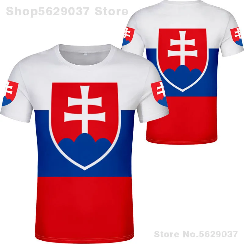 Slovakia T Shirt Custom Name Number Svk T-Shirt Nation Flag Sk Slovensko Country Slovak Republic College Print Photo Diy Clothes